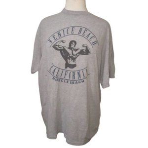 Vintage 1990s 90s Venice Beach California Muscle Beach Tee Shirt